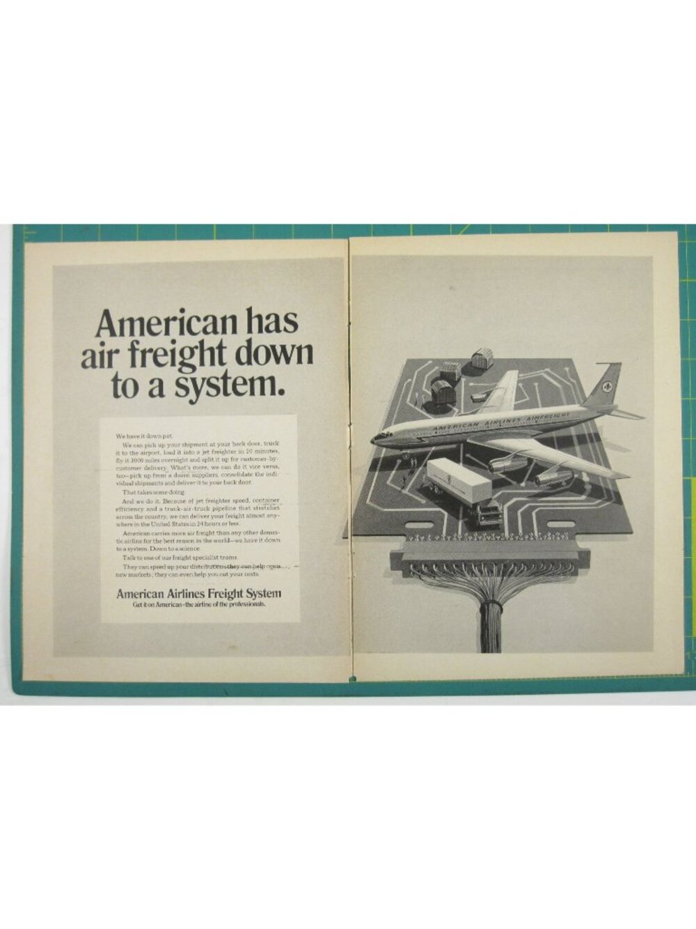 Print Ad American Airlines Air Freight System Logistics Delivery Efficiency 2 PG